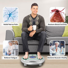 Creliver EMS Foot Massager packaging includes essentials for setup.