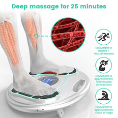 Creliver EMS Foot Massager with remote and display enables simple control.