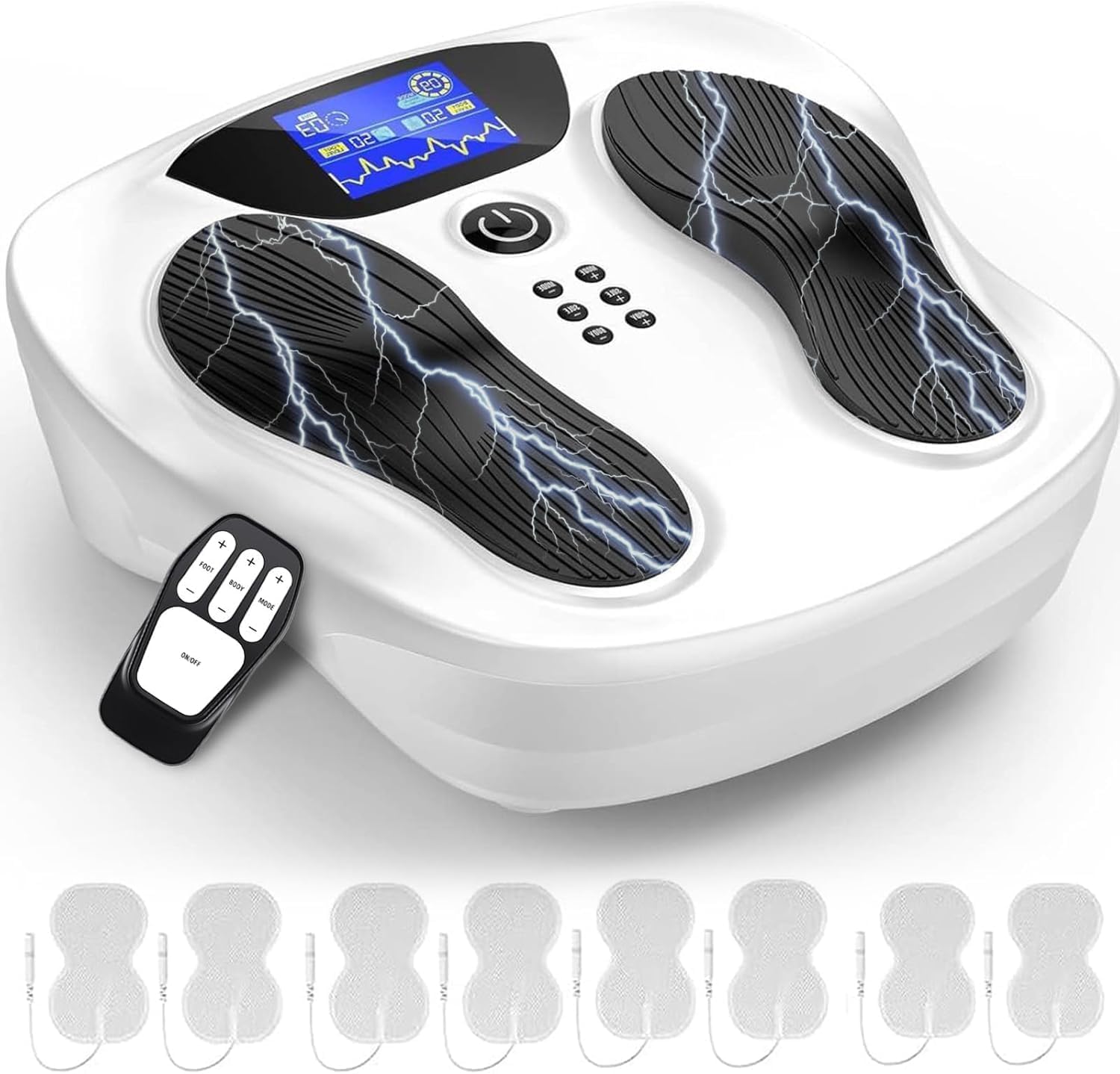 Creliver EMS Foot Stimulator Pro 2 front view showing compact design for improved circulation and comfort