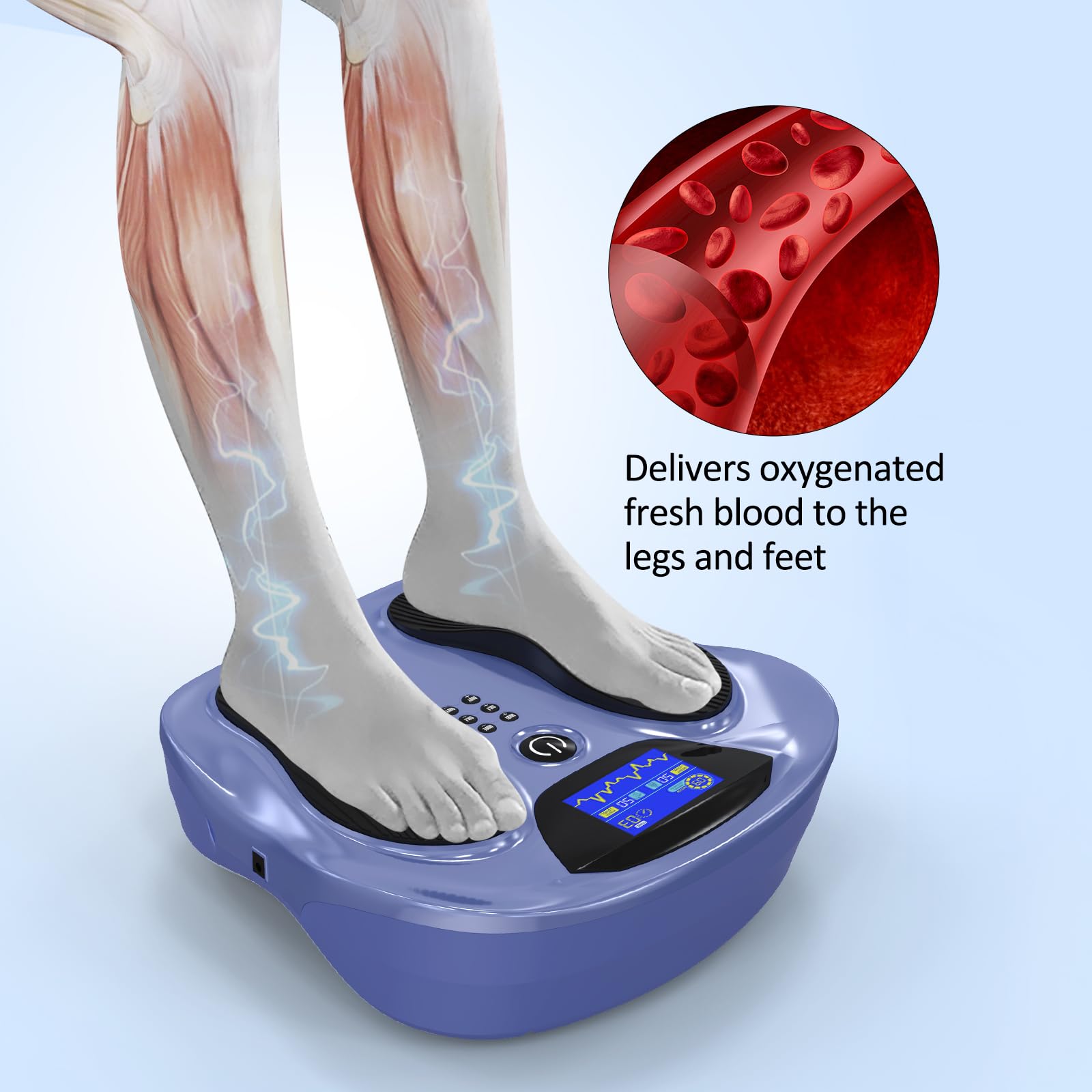 Creliver EMS Foot Stimulator Pro packaging and included accessories