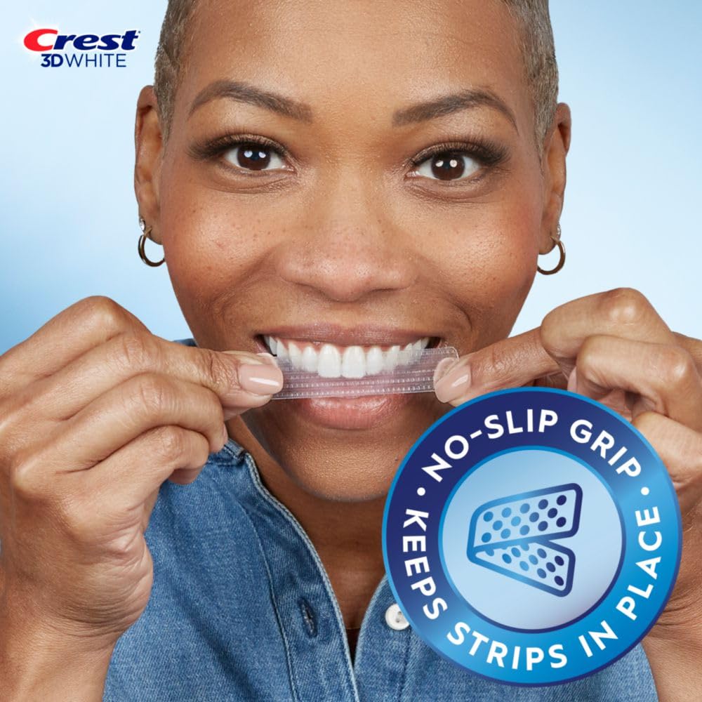 Crest 3D Whitestrips Age Renew close-up of whitening effect on smile