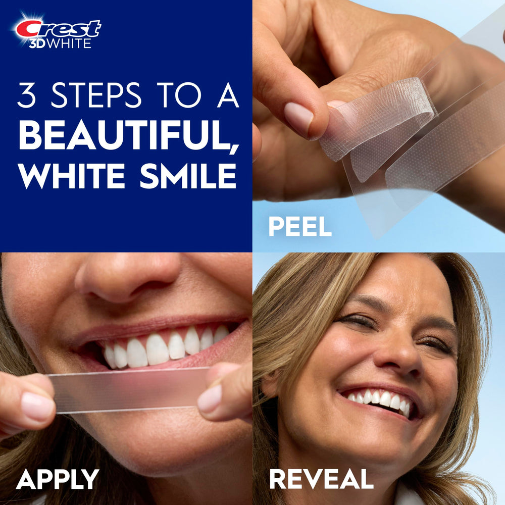 Crest 3D Whitestrips Age Renewal enamel-safe formula supports gentle whitening.