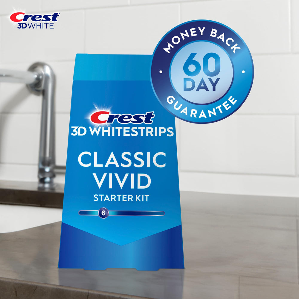 Crest 3D Whitestrips Classic Vivid, adhesión segura, no se desliza durante la sesión.