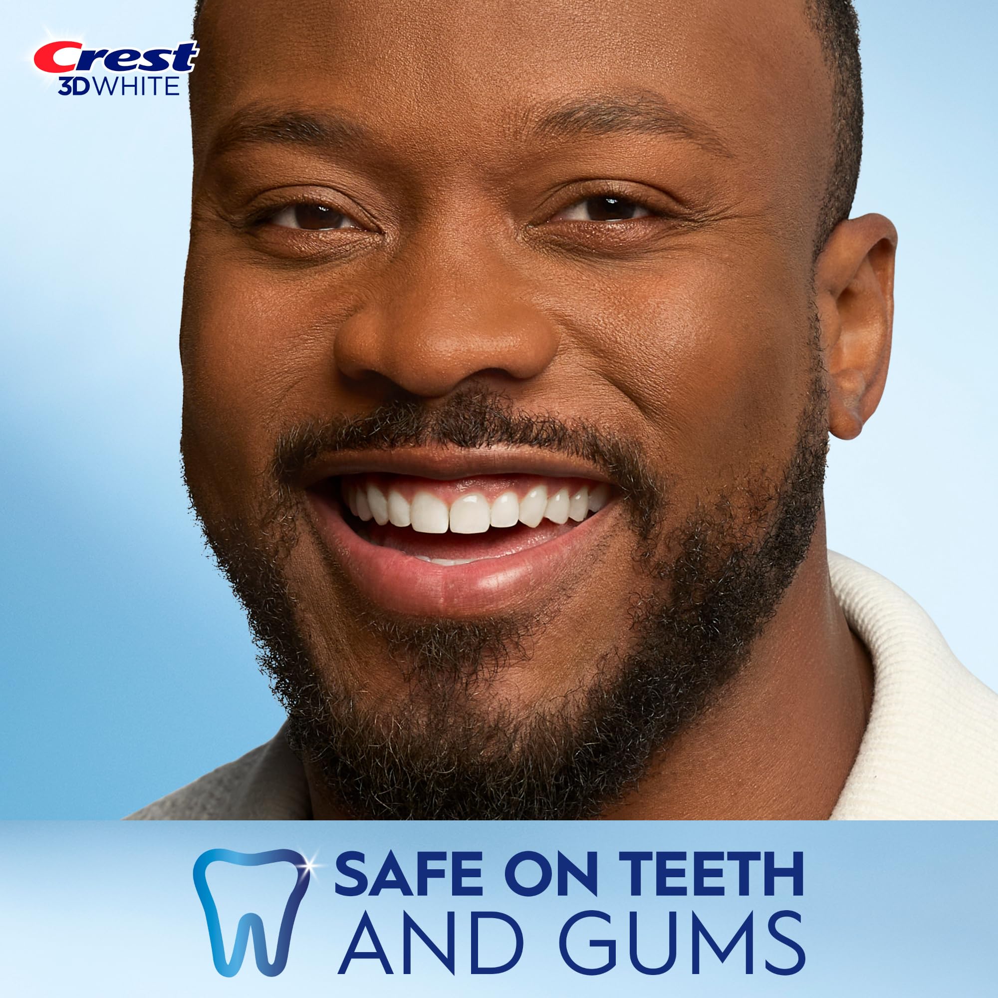 Crest 3D Whitestrips Classic Vivid, resultados en 10 días, manchas difíciles reducidas.