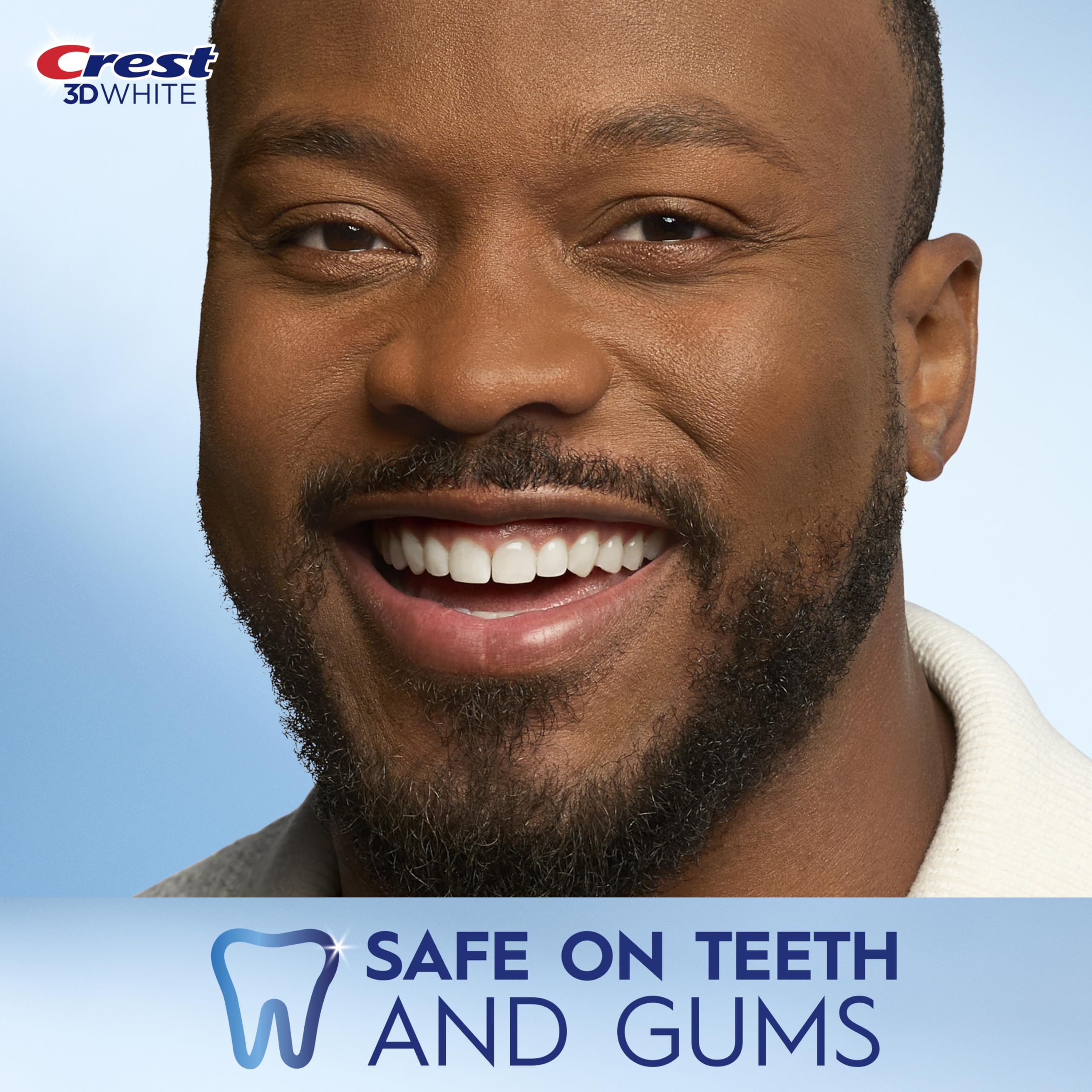 Crest 3D Whitestrips Glamorous White application tray ready for a 30-minute session.