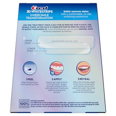 Crest 3D Whitestrips Glamorous White smile after use shows brighter shade.