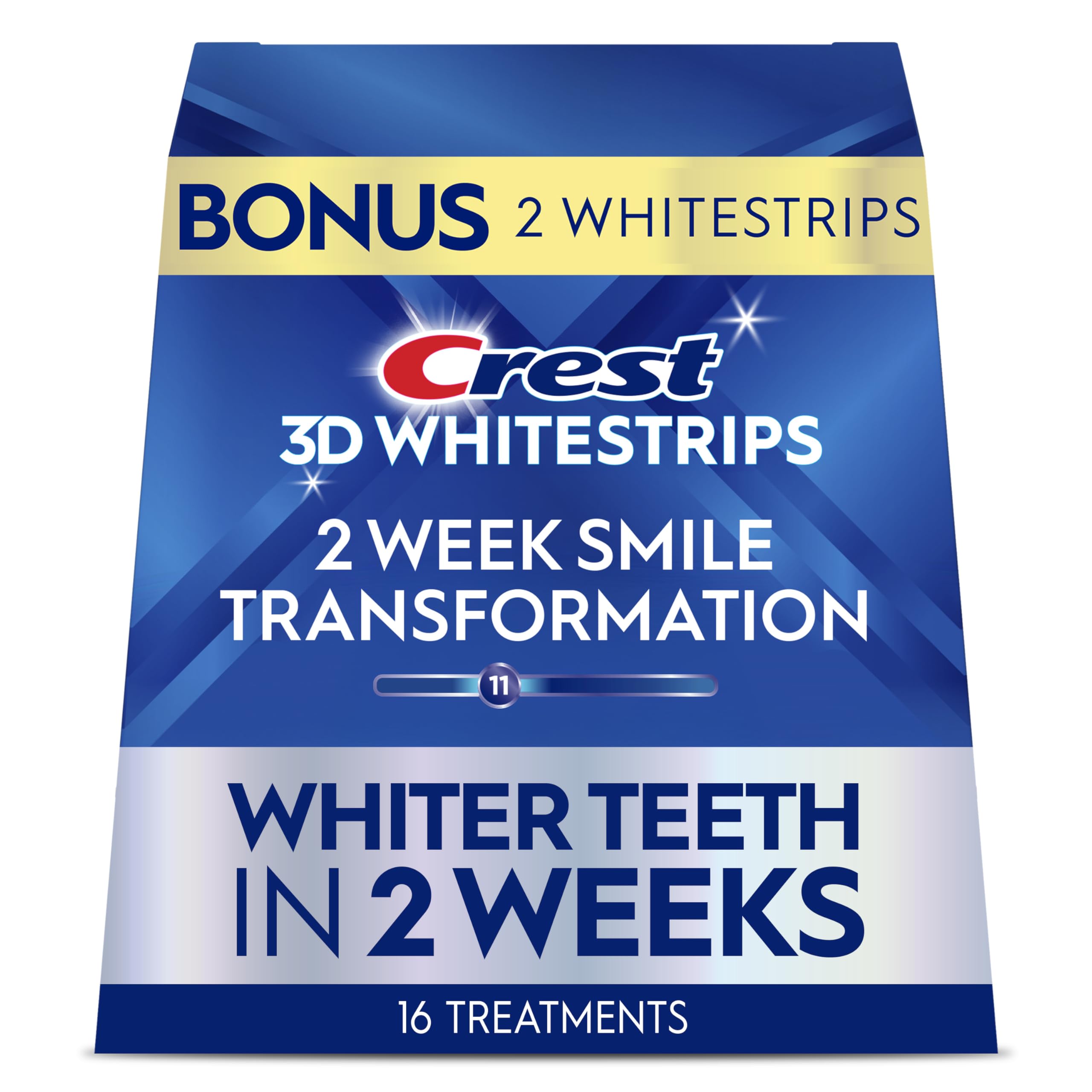 Crest 3D Whitestrips Glamorous White close-up of the whitening strip for at-home use.