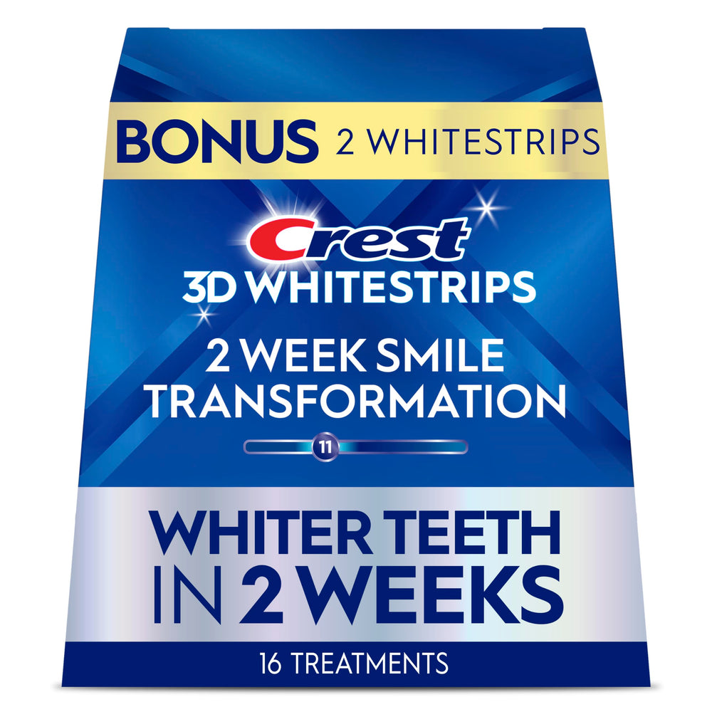 Crest 3D Whitestrips Glamorous White close-up of the whitening strip for at-home use.