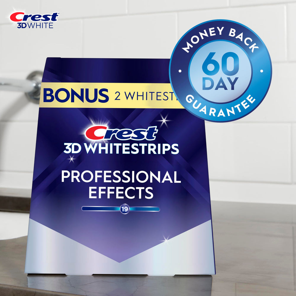 Crest 3D Whitestrips Professional Effects Advanced Seal Technology close-up for secure fit