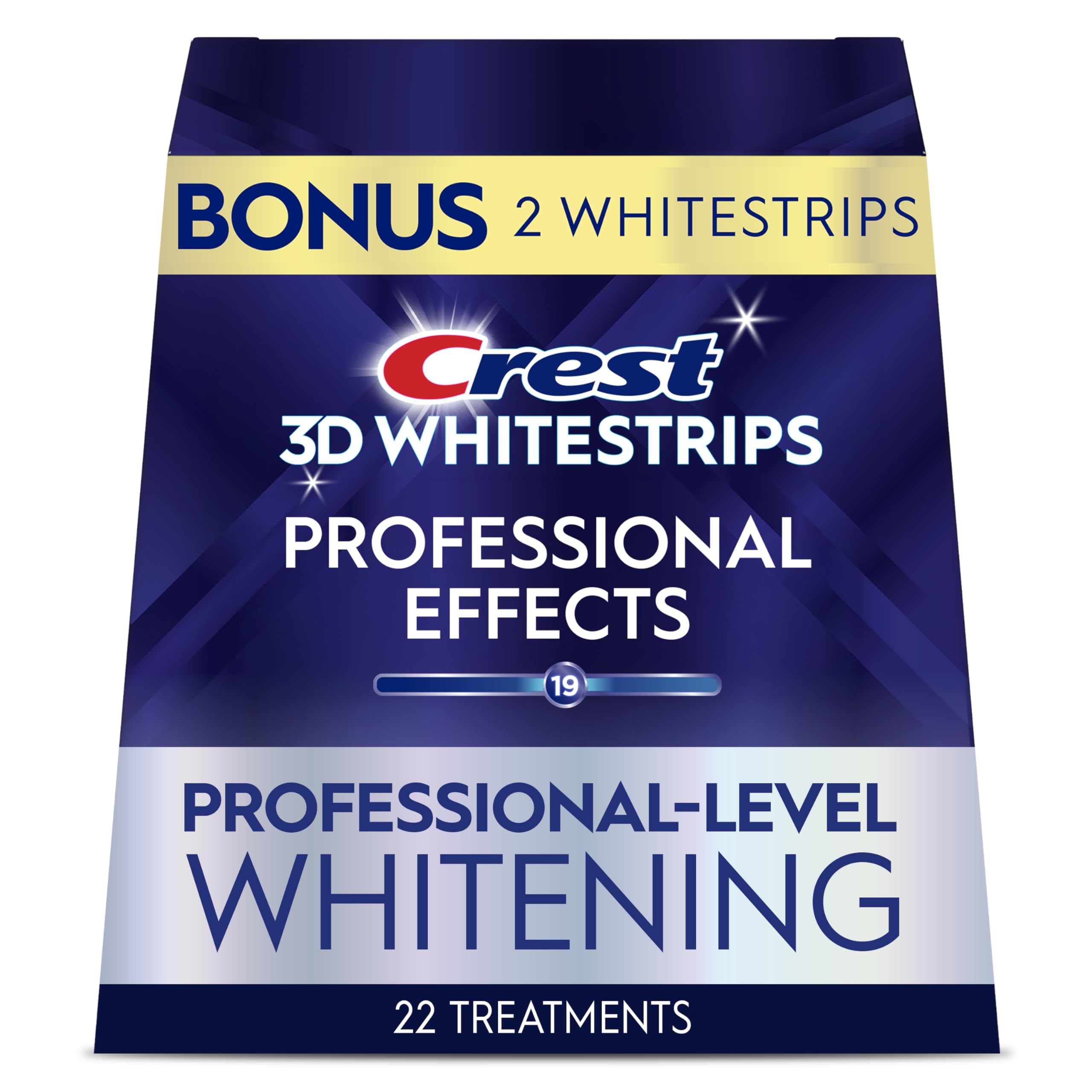 Crest 3D Whitestrips Professional Effects box front for at-home whitening
