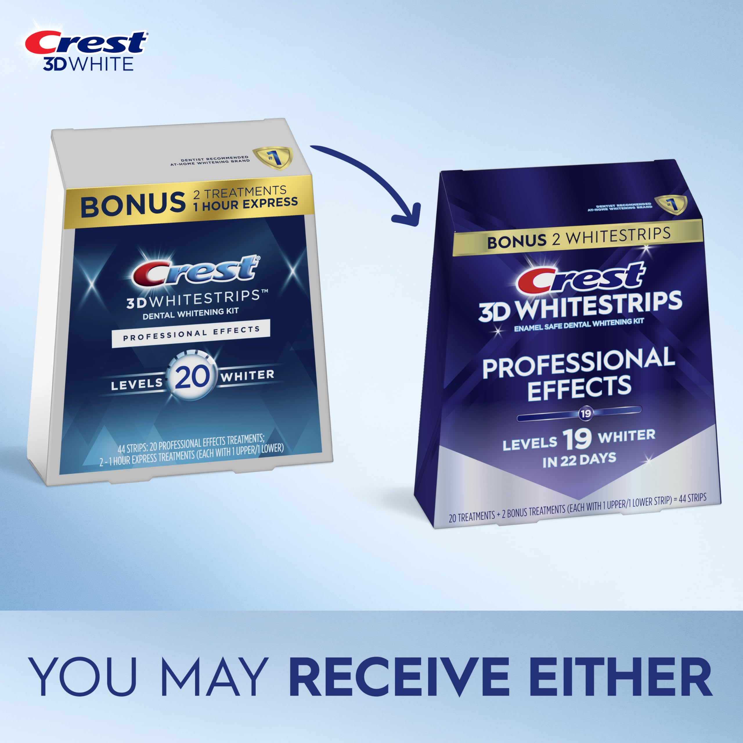 Crest 3D Whitestrips Professional Effects lower strip in use for whitening