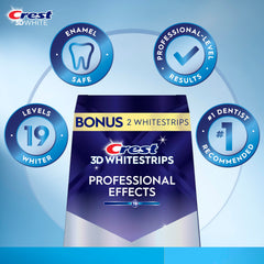 Crest 3D Whitestrips Professional Effects open packaging showing 44 strips