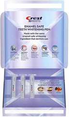 Crest 3DWhite pack front featuring 3 pens and value packaging.