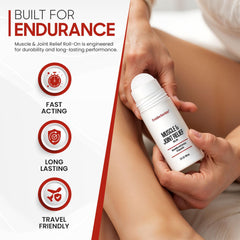 Crestline Nutrition Muscle and Joint Relief lifestyle image with stretching after use.