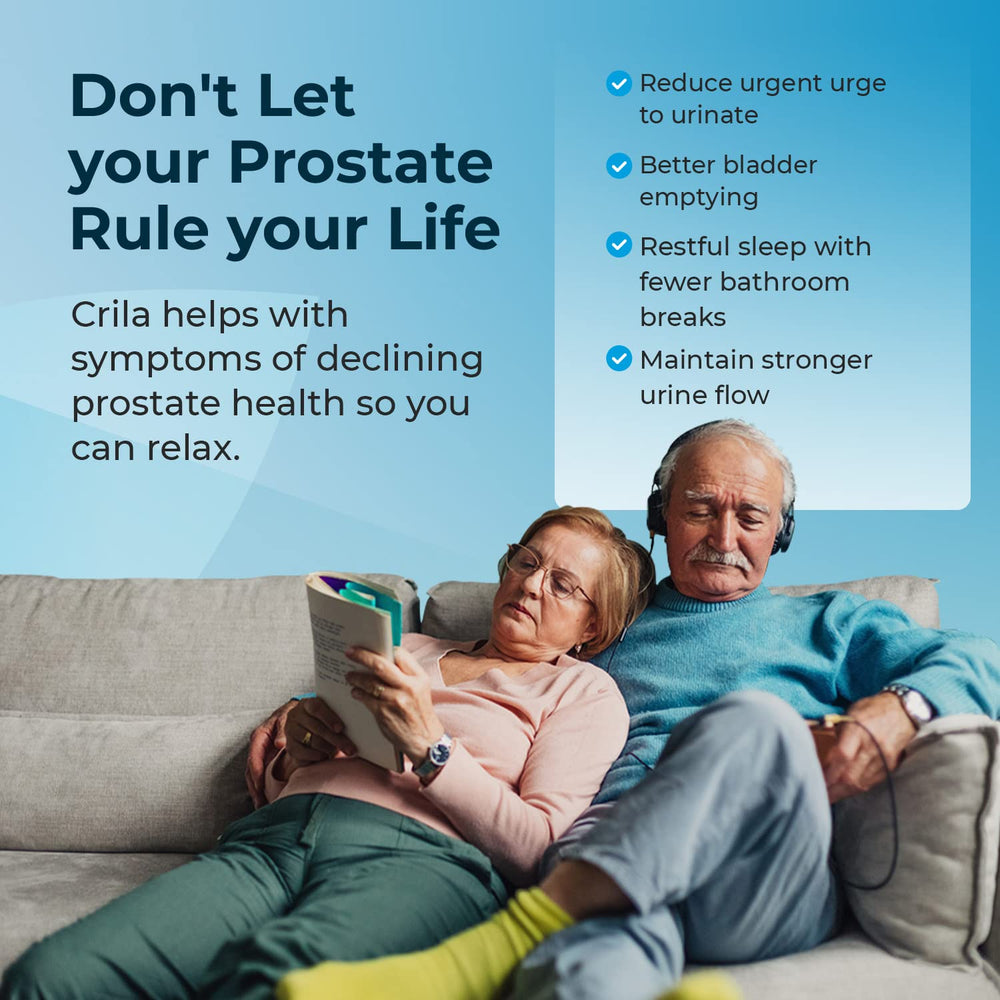 CRILA Prostate supplements-tablet on blister closeup highlights easy daily usage