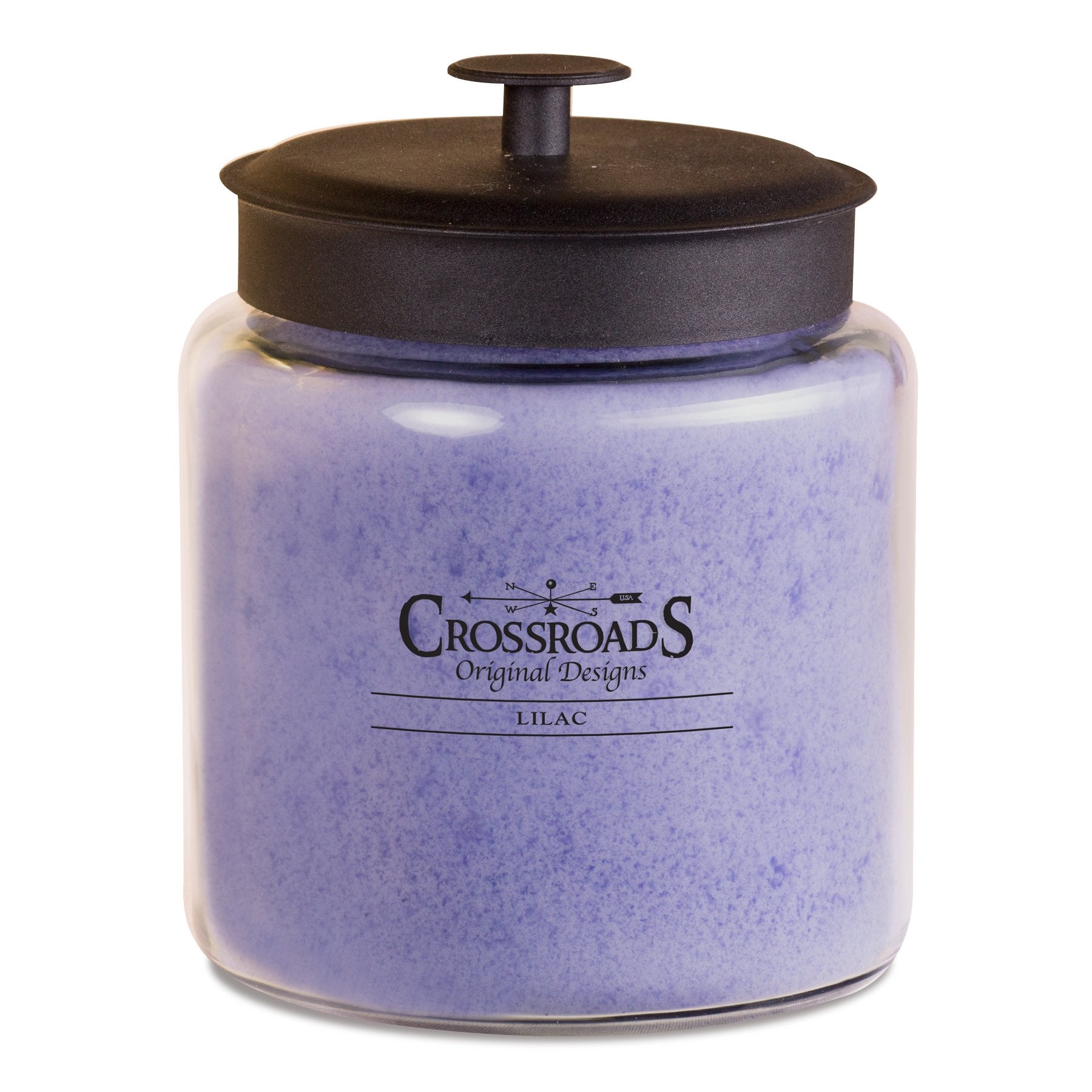 Crossroads Lilac Scented Candle with four wicks for lasting fragrance.