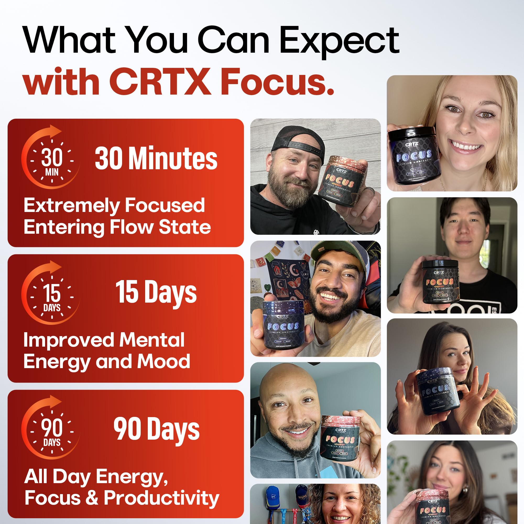 CRTX Nutrition Focus made in USA packaging reinforces trusted brain health support