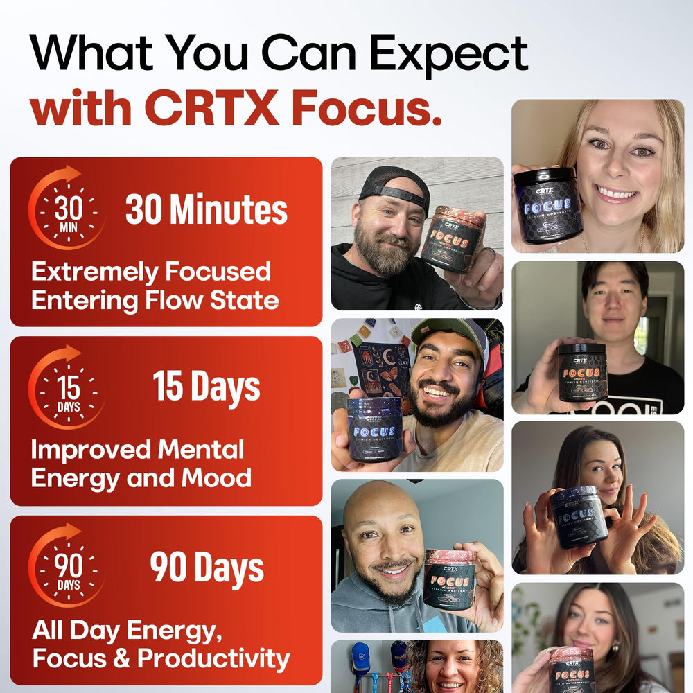 CRTX Nutrition Focus made in USA packaging reinforces trusted brain health support