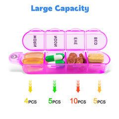 Cruxer easy-open pill box designed for arthritis-friendly access.