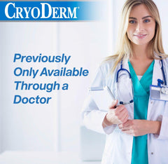 CryoDerm application on skin shows smooth glide for targeted relief.