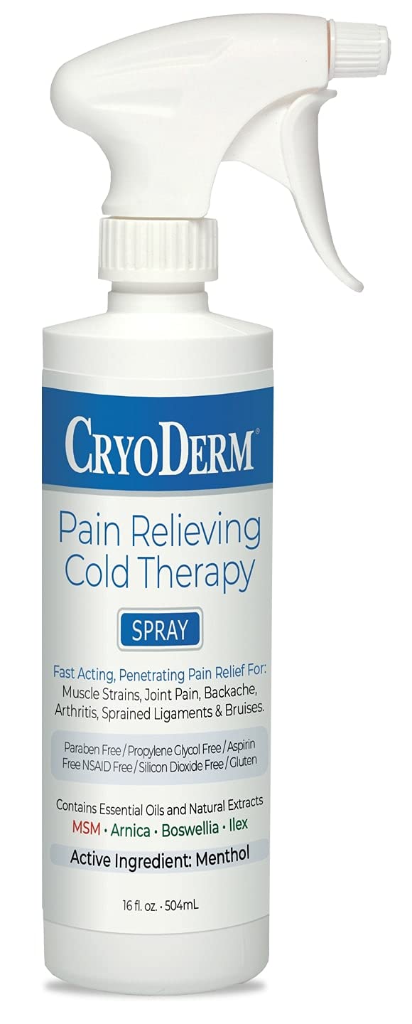 CryoDerm cold spray bottle for rapid cooling and on-the-go relief