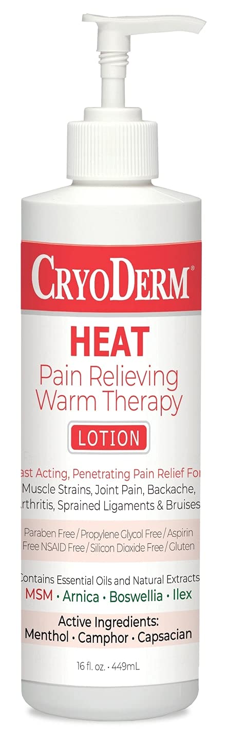 CryoDerm Cryoderm Heat 16oz bottle for targeted warmth and daily comfort