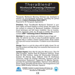 CryoDerm Myofascial Warming Ointment application scene suggests soothing massage for muscle support.