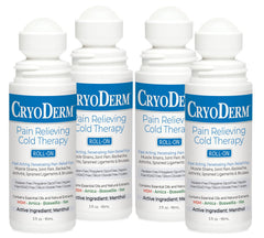 CryoDerm pain relief cream 3 oz bottle front view for soothing comfort.
