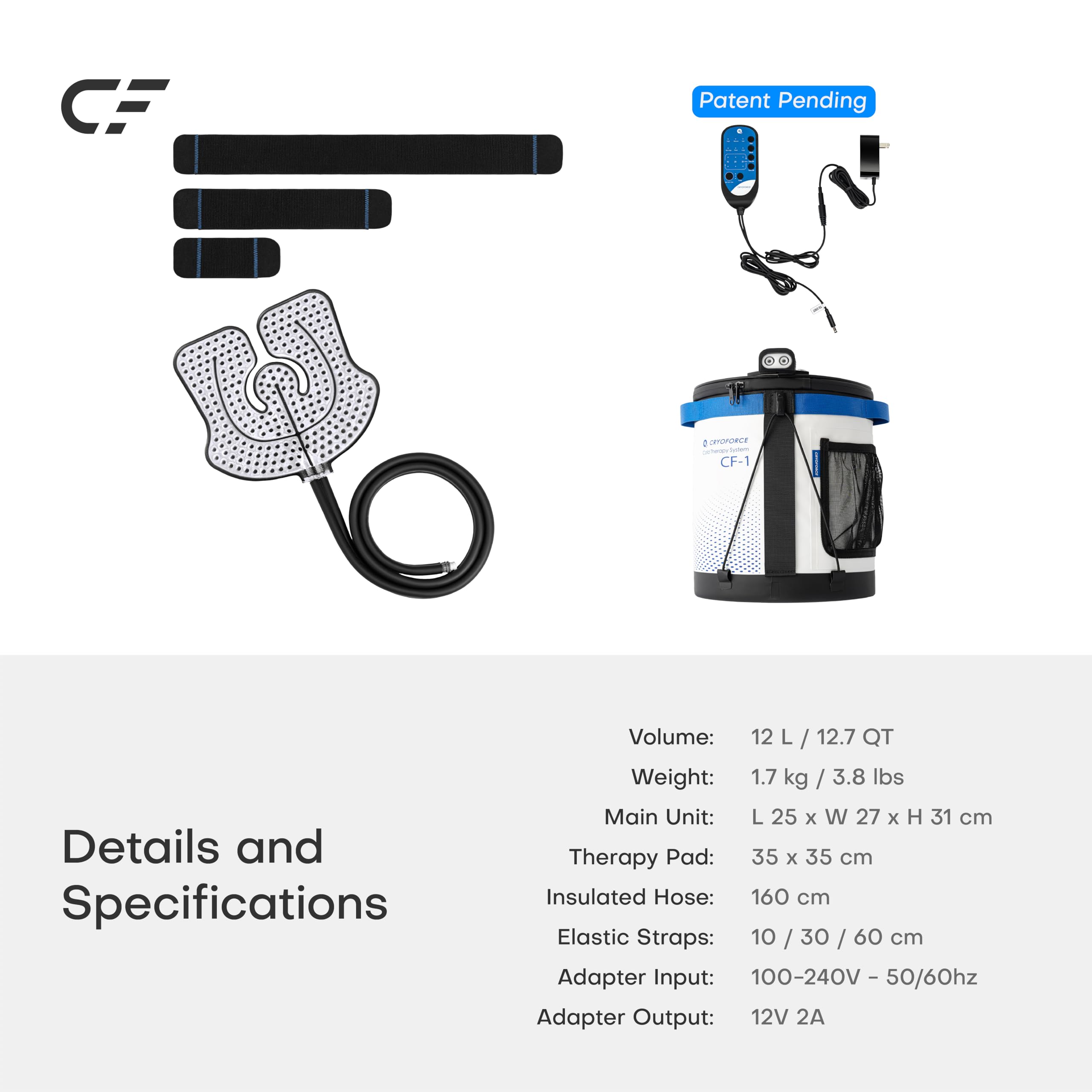 CRYOFORCE CF-1 bedside setup and drainage for easy use