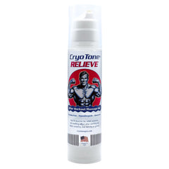 CryoTone Relieve bottle with pump enables precise 2cc dosing for post-workout recovery