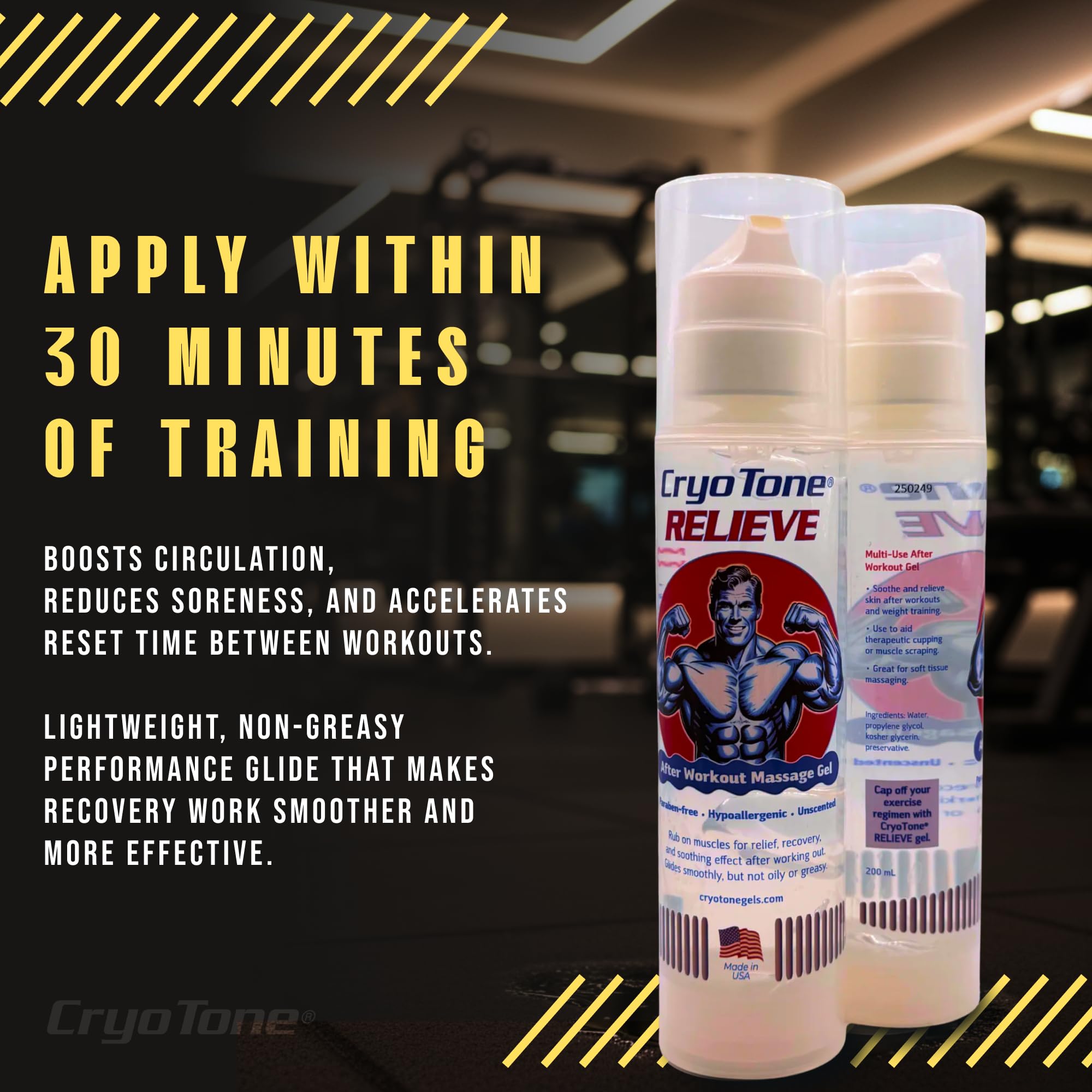 CryoTone Relieve made in USA reflects quality and clean manufacturing