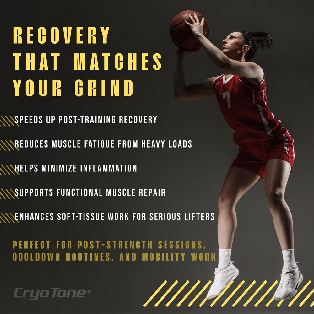 CryoTone Relieve gel applies and absorbs quickly after intense workouts
