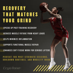 CryoTone Relieve gel applies and absorbs quickly after intense workouts