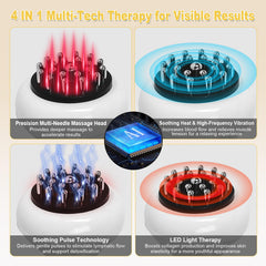 CRYSNATM constant temperature heating feature soothing muscles and skin.
