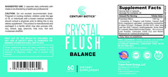 CRYSTAL FLUSH Balance Feet third-party lab testing certificate close-up.