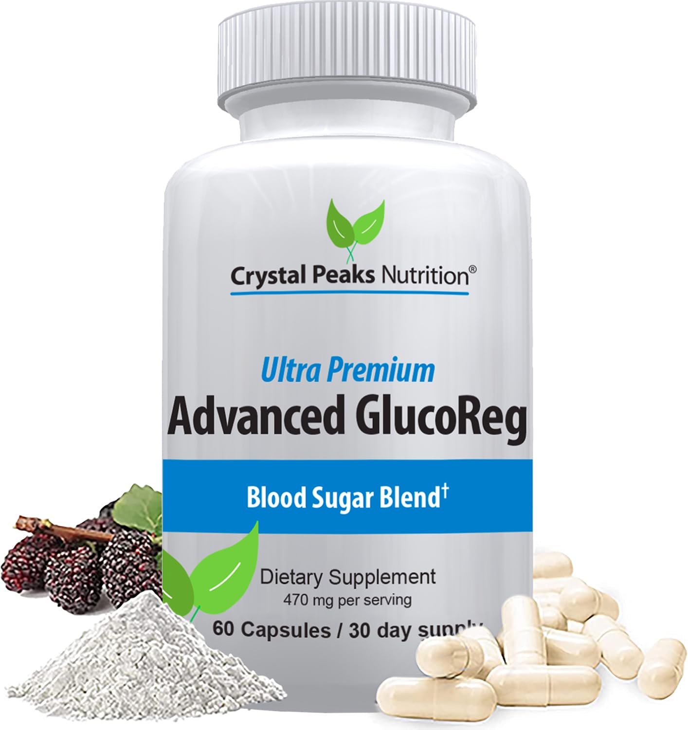 Crystal Peaks Nutrition blood-support bottle front for everyday metabolic support.
