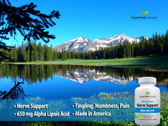 Crystal Peaks Nutrition label highlighting purity and ingredients for quality.