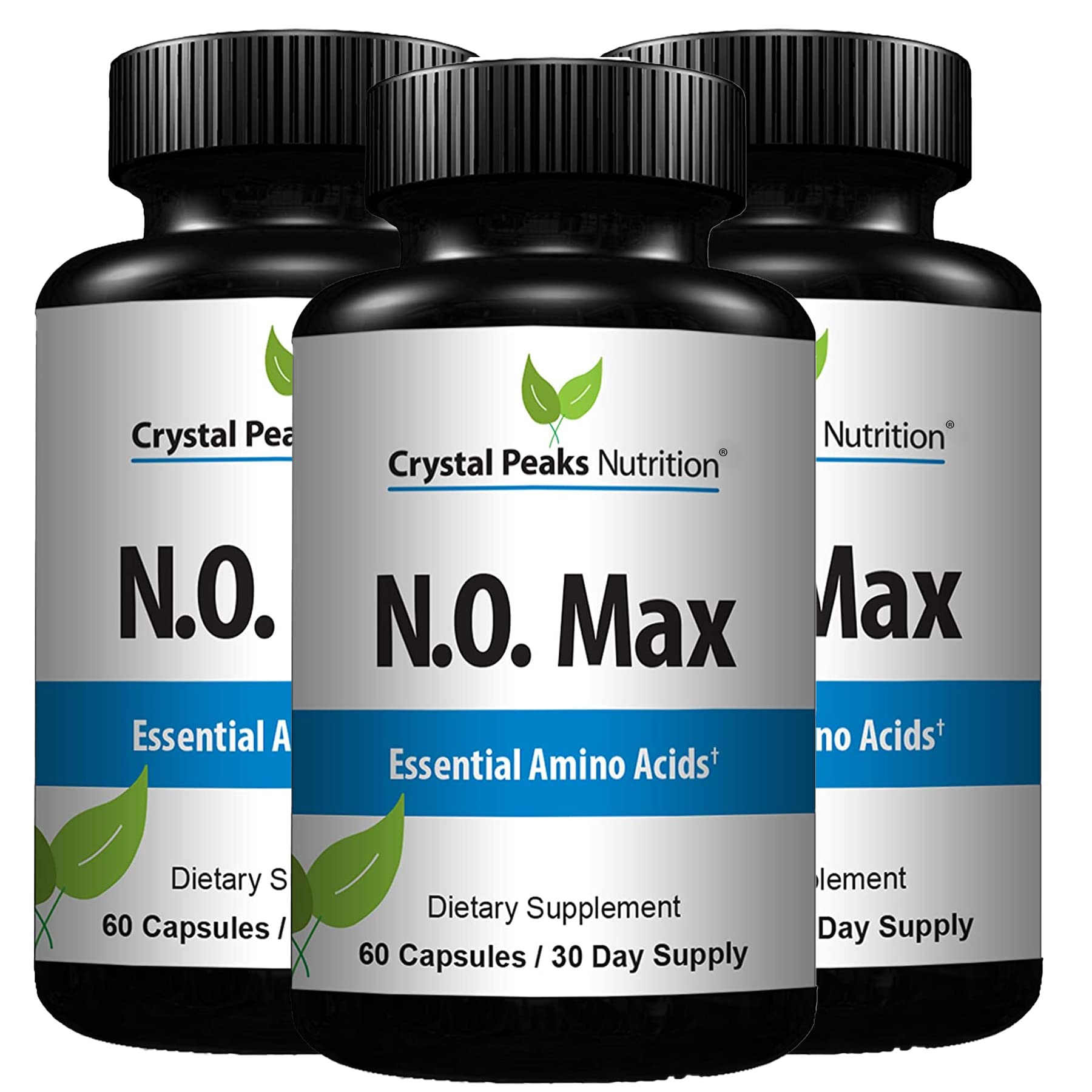 GMP-certified production note for Crystal Peaks N.O. Max label panel.