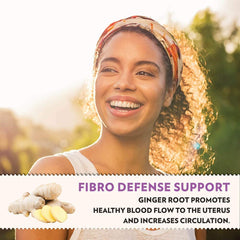 Crystal Star Fibro Defense capsules show vegetarian form and color.