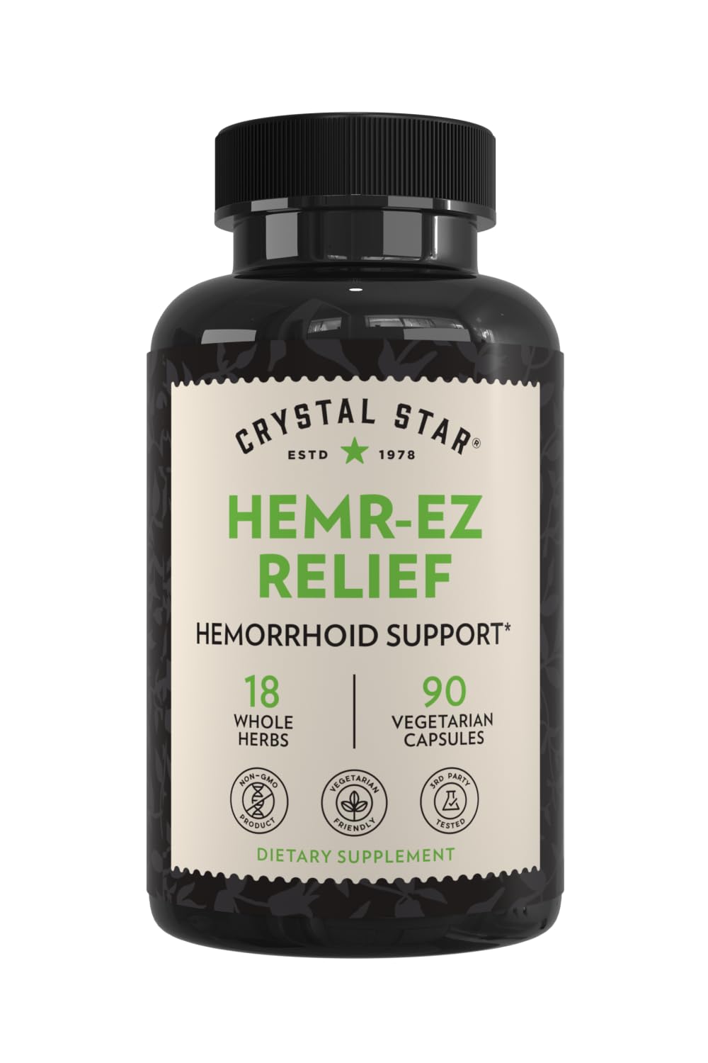 Crystal Star Hemr-Ez Relief capsules provide gentle, on-the-go support