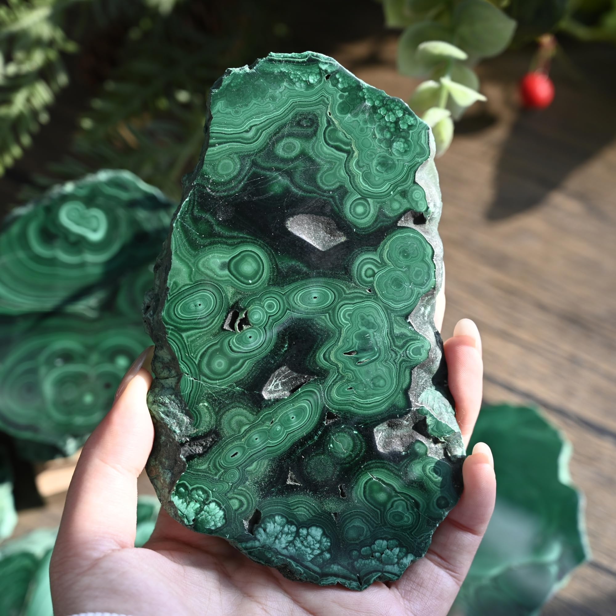 CrystalHola malachite inlay for jewelry and custom accessories