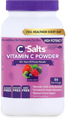 C-Salts Vitamin C powder tub ready to scoop for daily immune support.