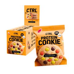 CTRL Peanut Butter Piece Protein Cookie soft baked close-up showing creamy texture and bite-sized pieces.