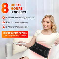 Close-up of CUEHEAT back massage motors for muscle relaxation