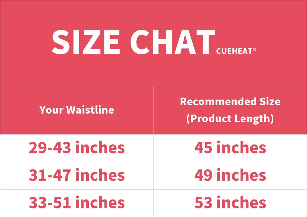 CUEHEAT heated waist belt battery and operation ready in compact design.