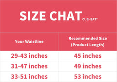 CUEHEAT heated waist belt battery and operation ready in compact design.