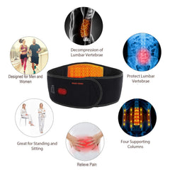 CUEHEAT heated waist belt breathable fabric for all day comfort.