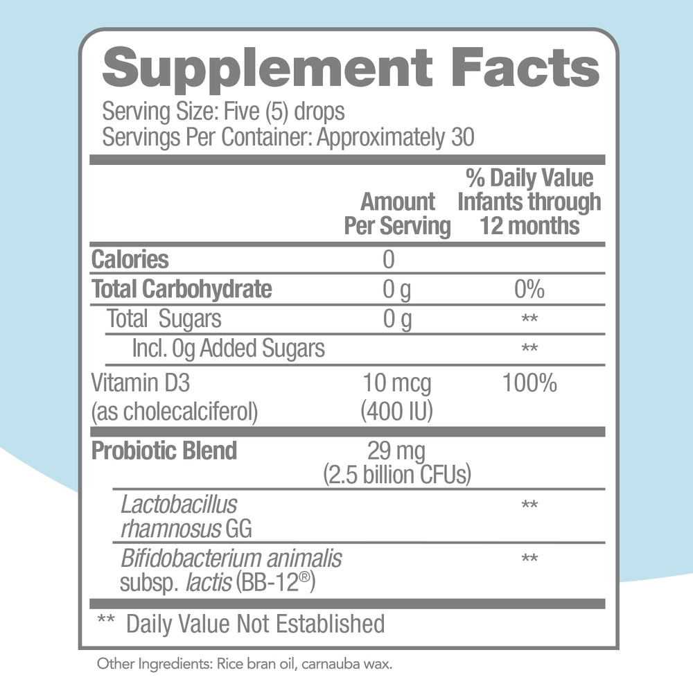Culturelle Baby Probiotic Drops vitamin D blend highlighted for baby immune balance.