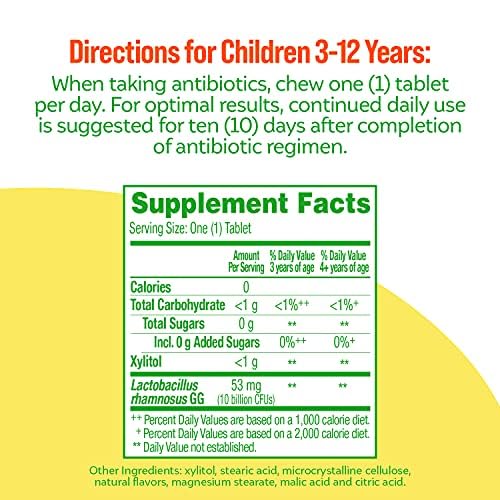 Culturelle daily usage reminder illustration showing easy daily chew for kids.