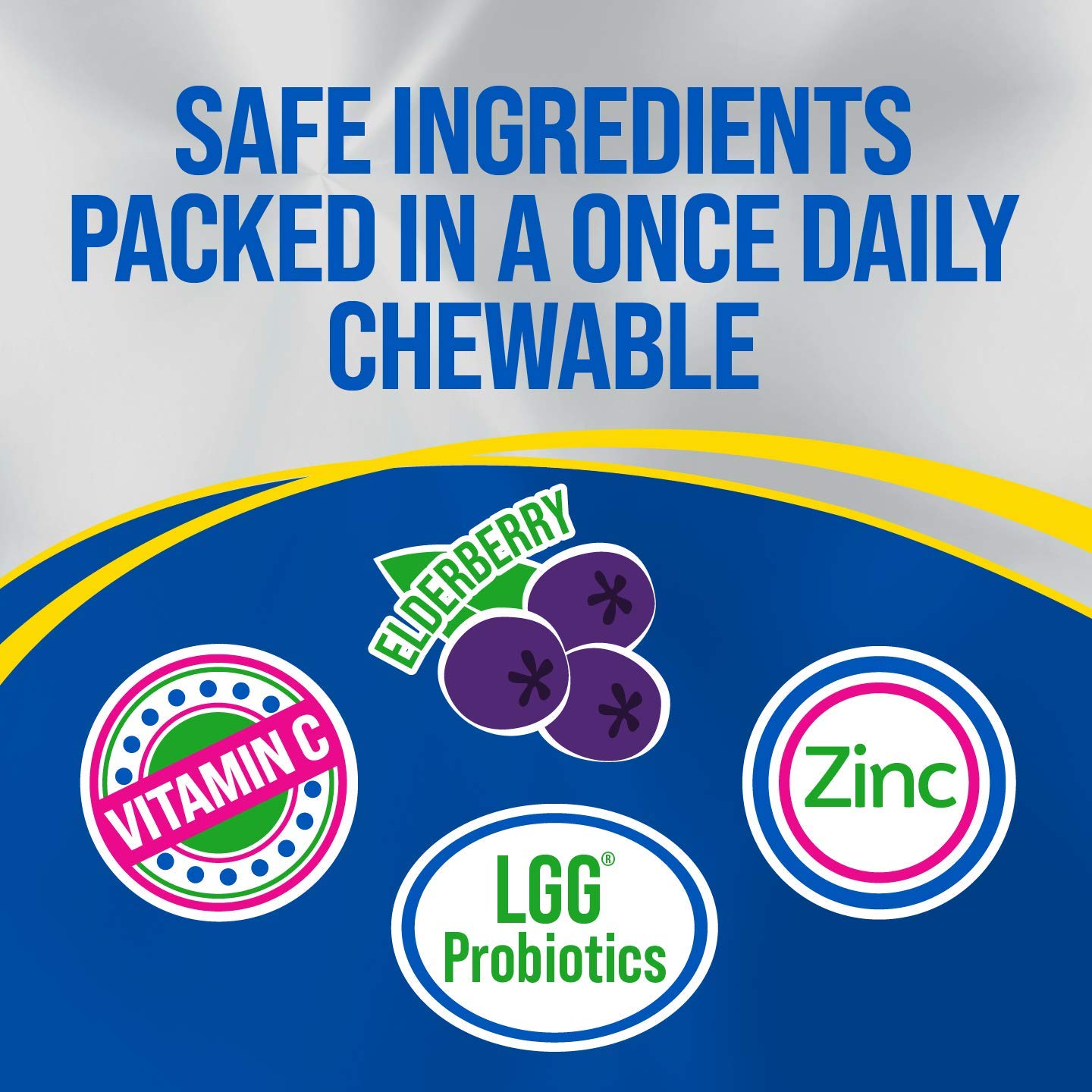 LGG probiotic badge on Culturelle Kids Immune Defense packaging